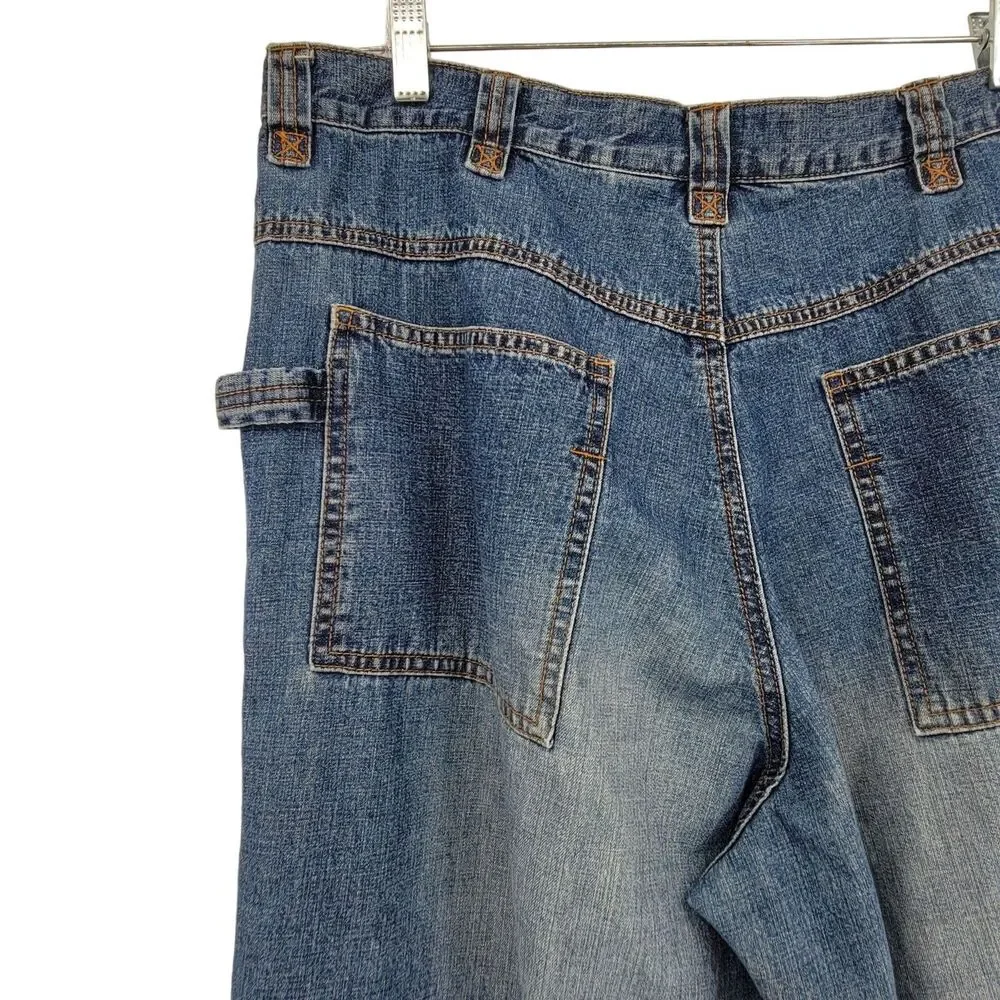 Old Navy Mens Relaxed Fit Button Fly Carpenter Jeans 36x31 Vintage